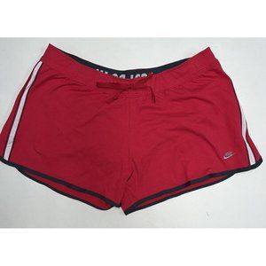 Nike Dri Fit Womens Athletic Shorts Size XL Red Running Gym Elastic Drawstring